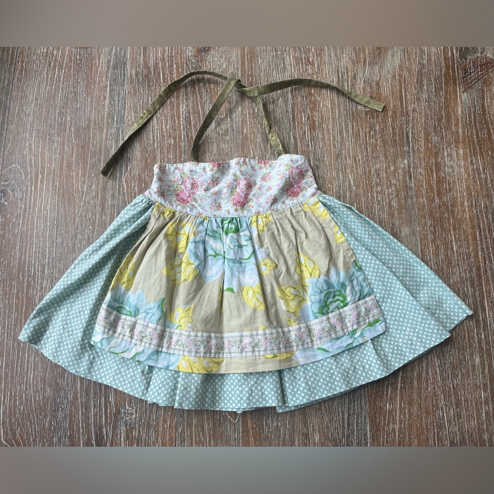 HTF/ RARE GIRLS MATILDA JANE PLATINUM CORNFLOWER ELLIE TOP, SIZE 6